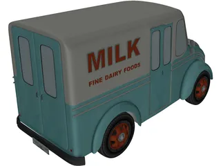 DivCo Milk Truck (1950) 3D Model