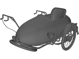 Moped Sidecar 3D Model