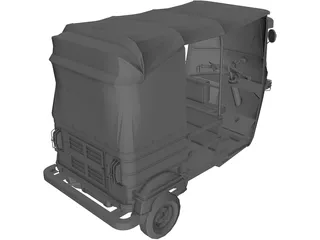 Open Auto Rickshaw 3D Model