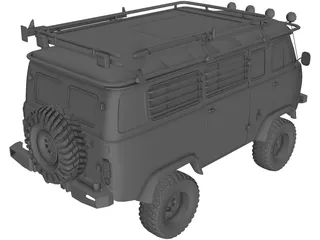 UAZ 452 3D Model