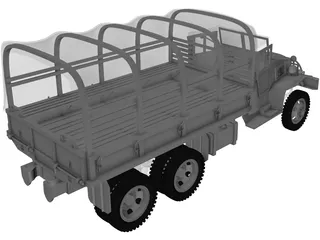 GMC Military Truck 3D Model