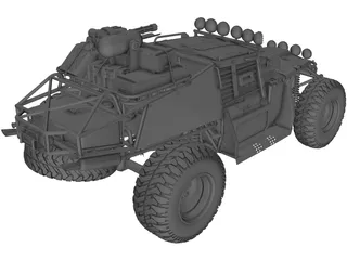 Military Armored Buggy 3D Model