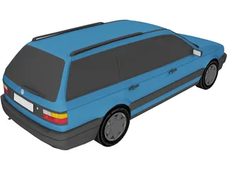 Volkswagen Passat B3 Variant (1988) 3D Model