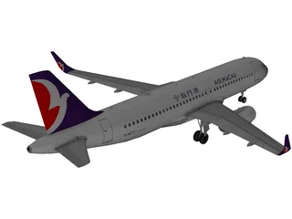 Airbus A321 Air Macau 3D Model