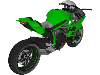 Kawasaki H2R Ninja 3D Model