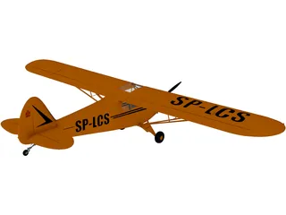 Piper PA-18 Supercub 3D Model