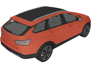 Lada Vesta Cross (2015) 3D Model