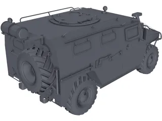 Gaz 2975 Tigr 3D Model