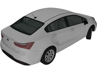 Kia Rio (US) Sedan (2012) 3D Model