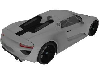 Porsche 918 Spyder Martini 3D Model