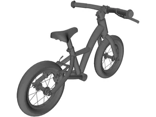 Kids 12inch Balance Bike 3D Model