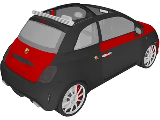 Fiat 500C Abarth (2014) 3D Model