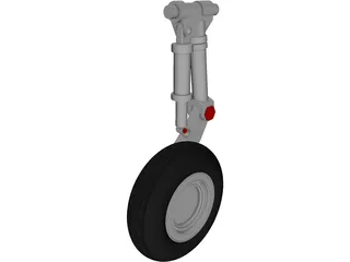 IAR 99 Main Landing Gear 3D Model