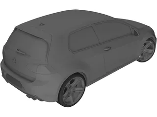 Volkswagen Golf R (2014) 3D Model