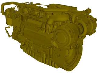 Cat C7 Engine 3D Model