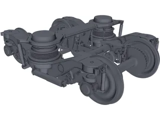 Train Bogie Y32 3D Model