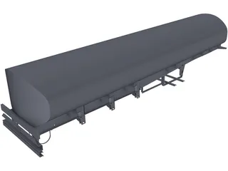 Tanker Semitrailer Frame 3D Model