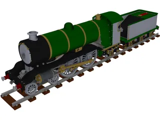 LBSC Ayesha II Steam Train 3D Model