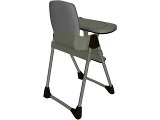 Baby High Chair 3D Model