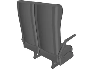 Luxury Bus Seats 3D Model