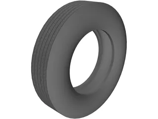 Tire Uniroyal LT40 11 R24.5 3D Model