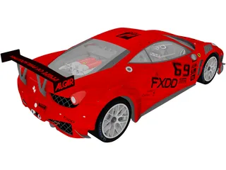 Ferrari 458 GT3 (2014) 3D Model