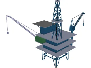 Oil Platform 3D Model