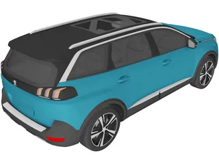 Peugeot 5008 (2017) 3D Model