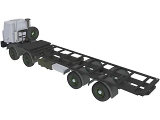 Volat MZKT 65272 8x8 Military Truck 3D Model