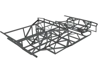 Lamborghini Diablo Frame 3D Model