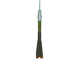 Soyuz-U Rocket Launcher 3D Model