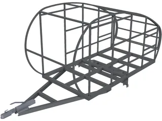 Mini Teardrop Camper Frame 3D Model