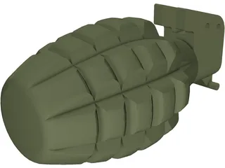 Pineapple Mk2 Grenade 3D Model