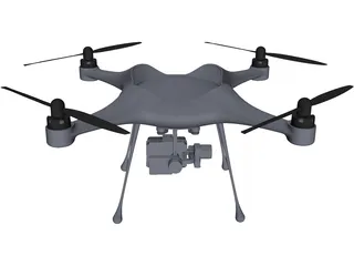 Four-Rotor UAV Drone 3D Model