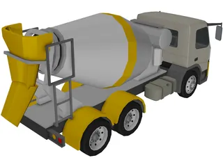 Volvo FM Cement Mixer 3D Model