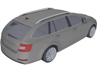 Skoda Octavia Combi (2014) 3D Model