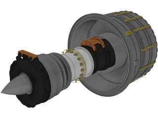 Jet Engine 3D Model