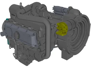 Perkins 1104D-44t Engine 3D Model