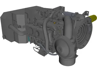 Perkins 1104A-44T Engine 3D Model