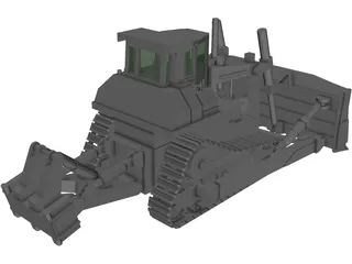 Caterpillar D8 Bulldozer 3D Model