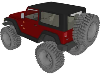 Jeep Wrangler TJ (2006) 3D Model