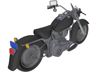 Harley-Davidson Fatboy 3D Model