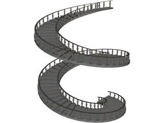 Spiral Staircase  3D Model