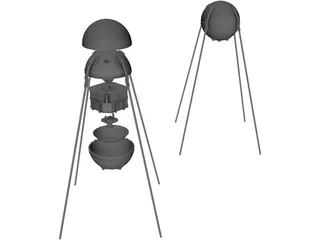 Sputnik Satellite 3D Model