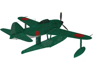 Kawanishi N1K1 Kyofu 3D Model