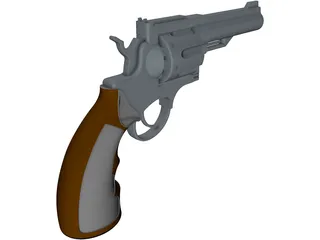 Smith and Wesson Revolver 3D Model