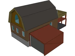 Russian Village House  3D Model