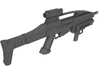 XM8 + XM320 Grenade Launcher 3D Model