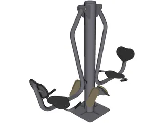 TR-4A Fitness Equipment 3D Model