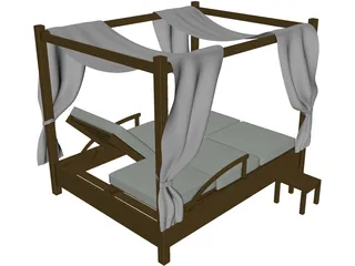 Balinese Bed 3D Model